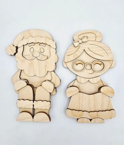 Santa & Mrs Claus Shelf Hanging