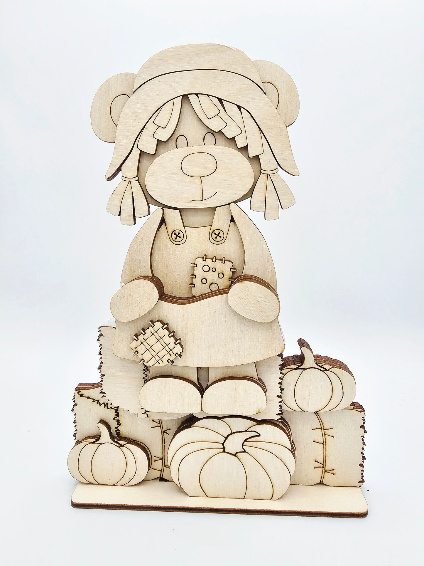 Scarecrow Bears Shelf Hanging