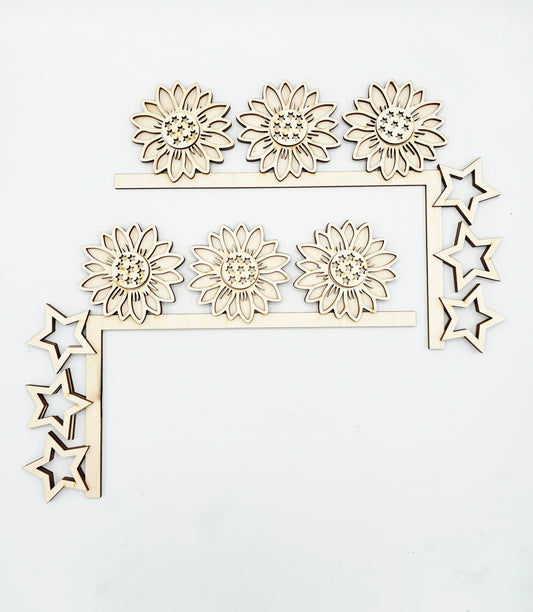 Patriotic Flower Door Corner