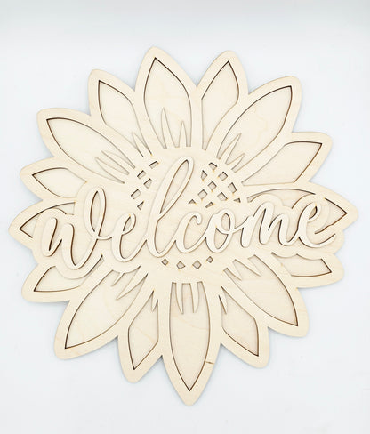 Sunflower Welcome Sign