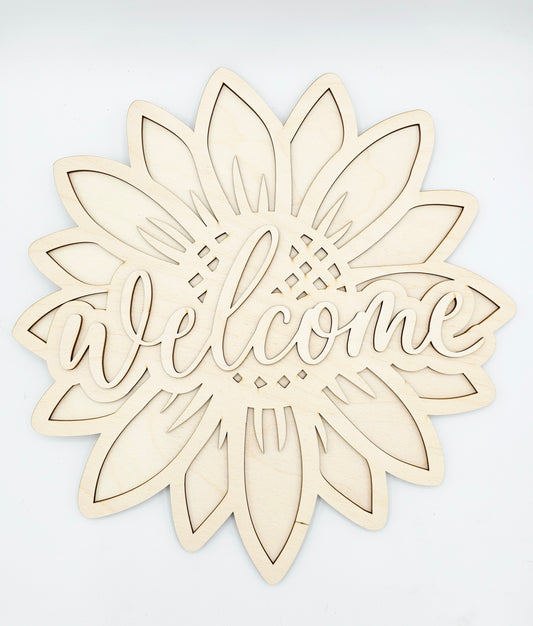Sunflower Welcome Sign