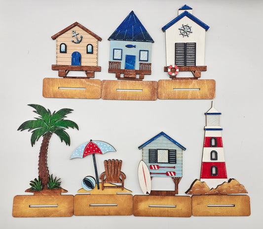 PAINTED - Mini Coastal Houses