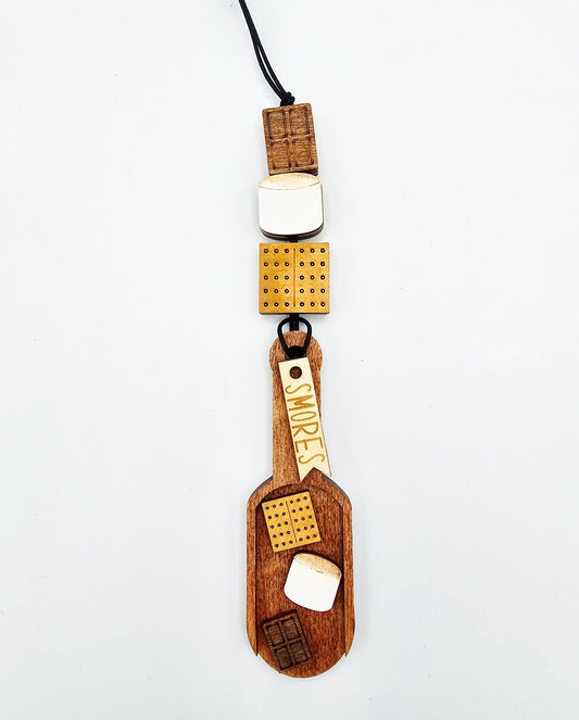 PAINTED - Smores' Scoop Ornament Tag