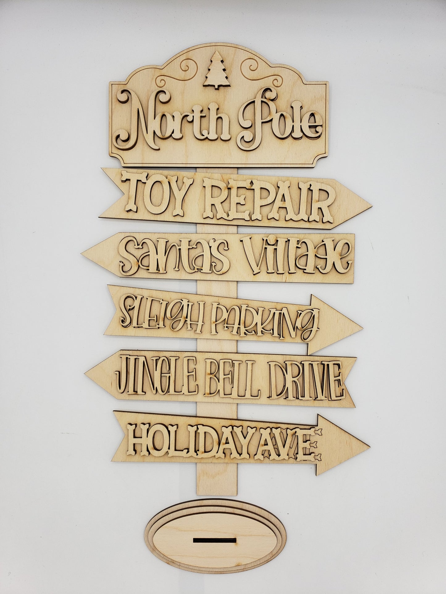 Christmas Arrow Street Sign