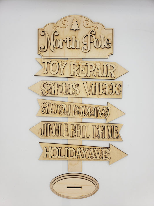 Christmas Arrow Street Sign