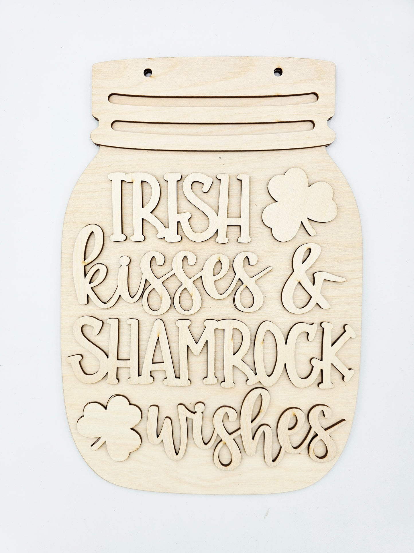 Irish Kisses Mason Jar Hanger - Large