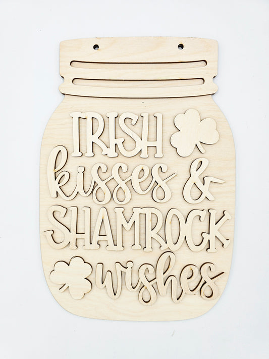 Irish Kisses Mason Jar Hanger - Large