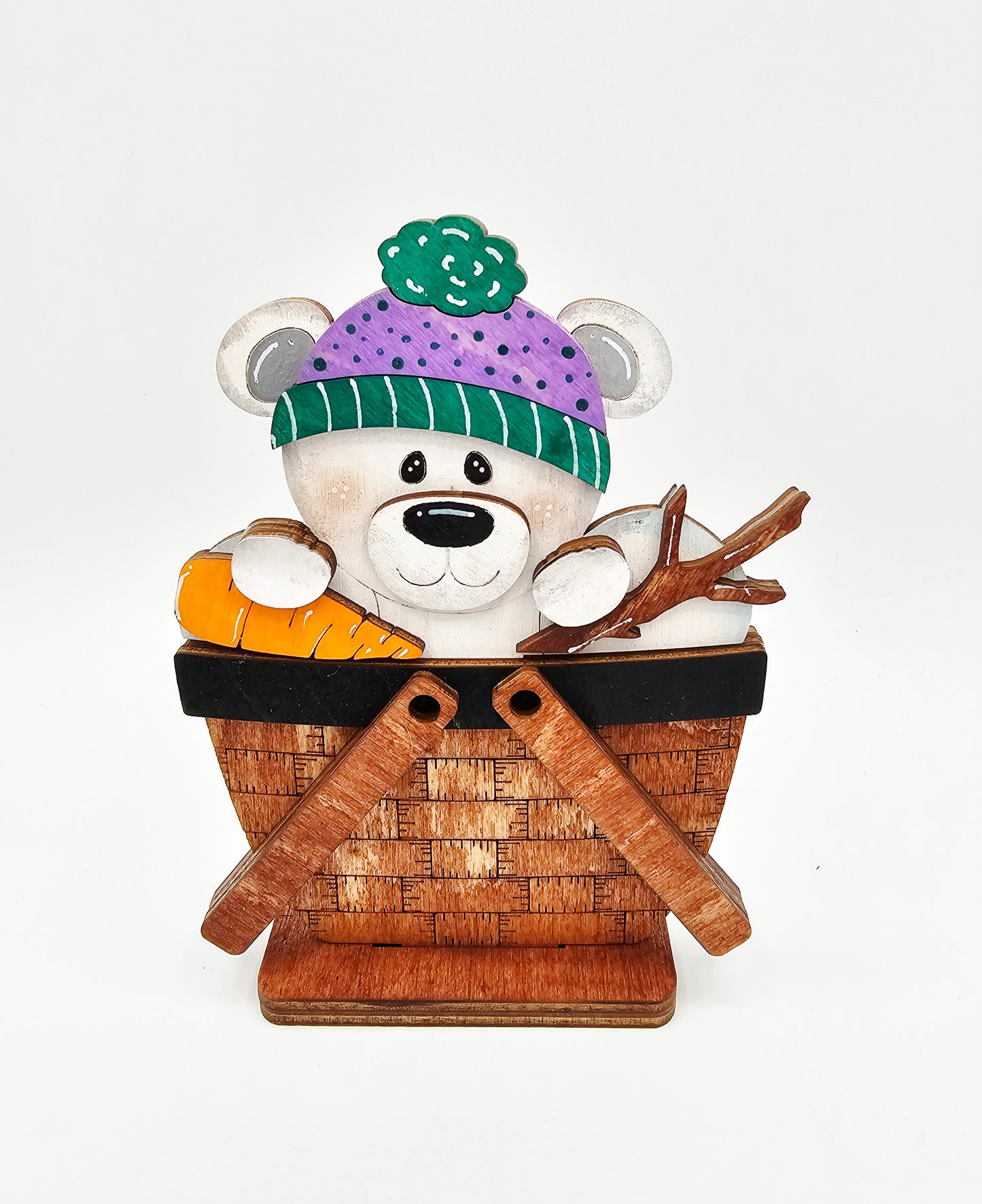 Winter Bear Basket - Small