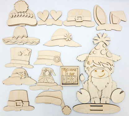Animal Interchangeable Hat/Bow Kits