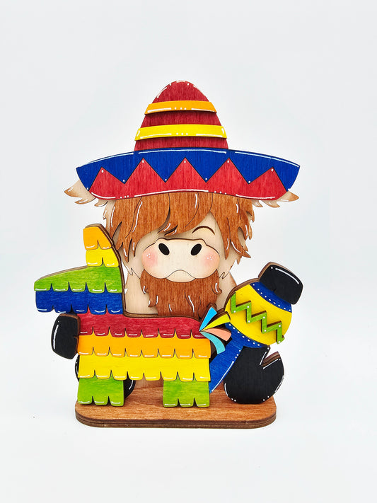 PAINTED - Pinata Highland Cow