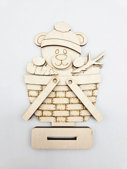 Winter Bear Basket - Small