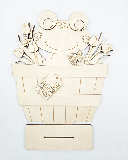 Spring Frog Basket - Large