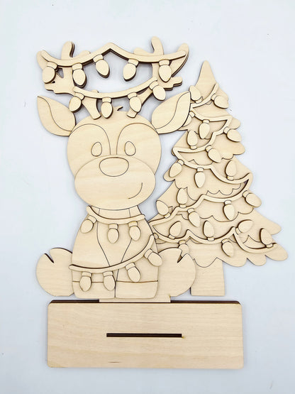 Reindeer Christmas Tree Sitter