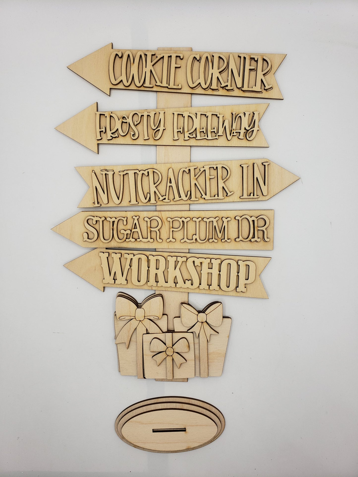 Christmas Arrow Street Sign