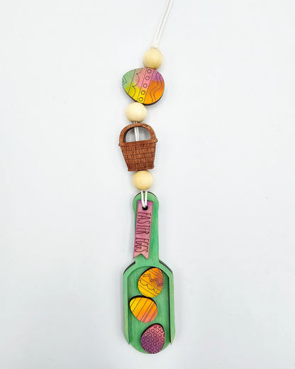 PAINTED - Easter Scoop Ornament Tag