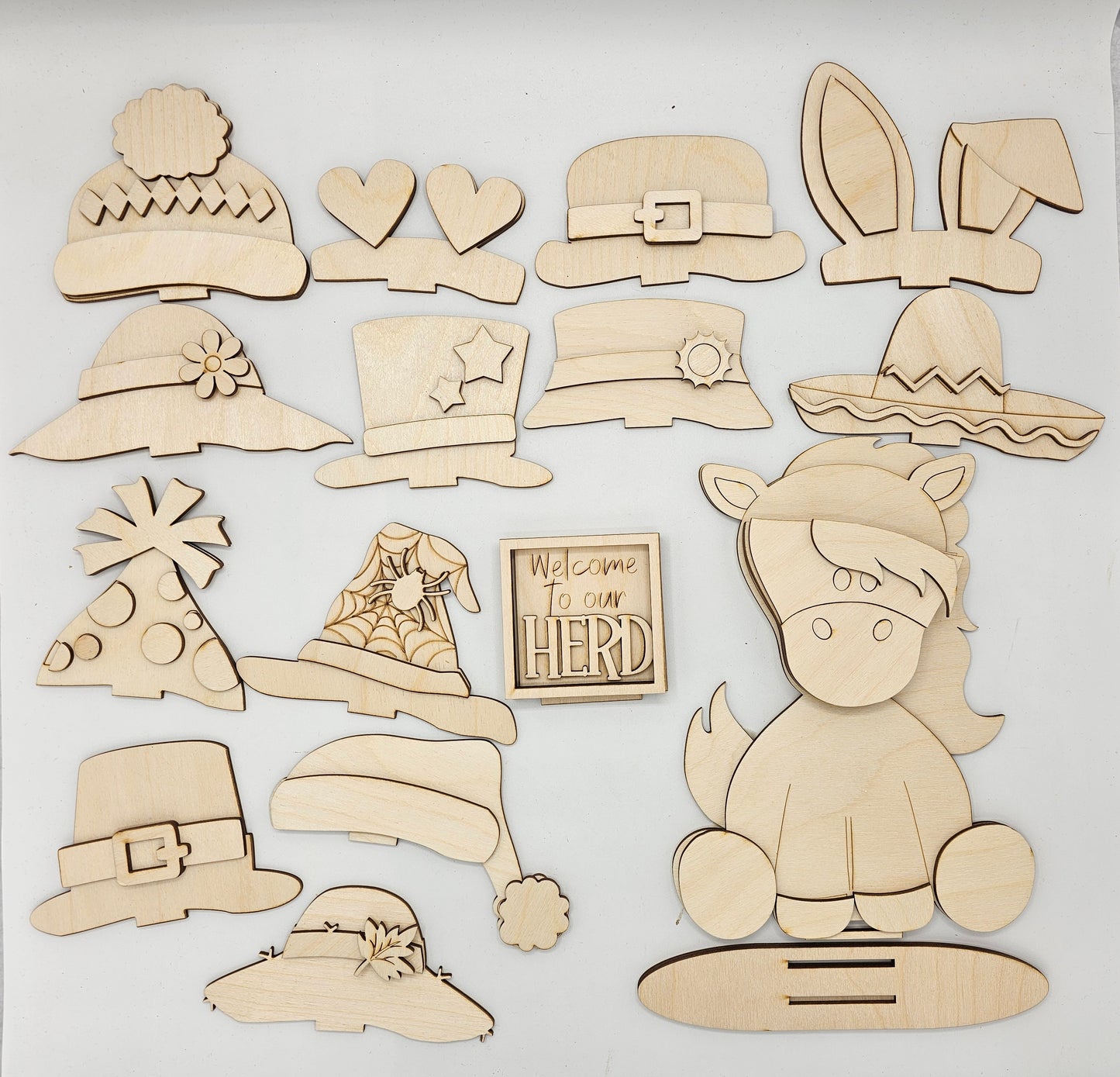 Animal Interchangeable Hat/Bow Kits
