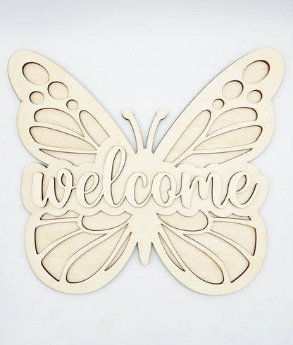 Butterfly Welcome Sign