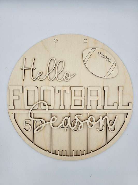 Hello Football Season Sign