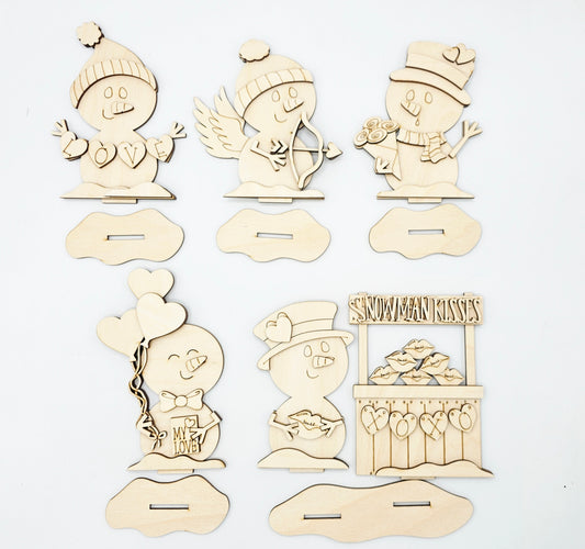 Valentine Snowman Sitters