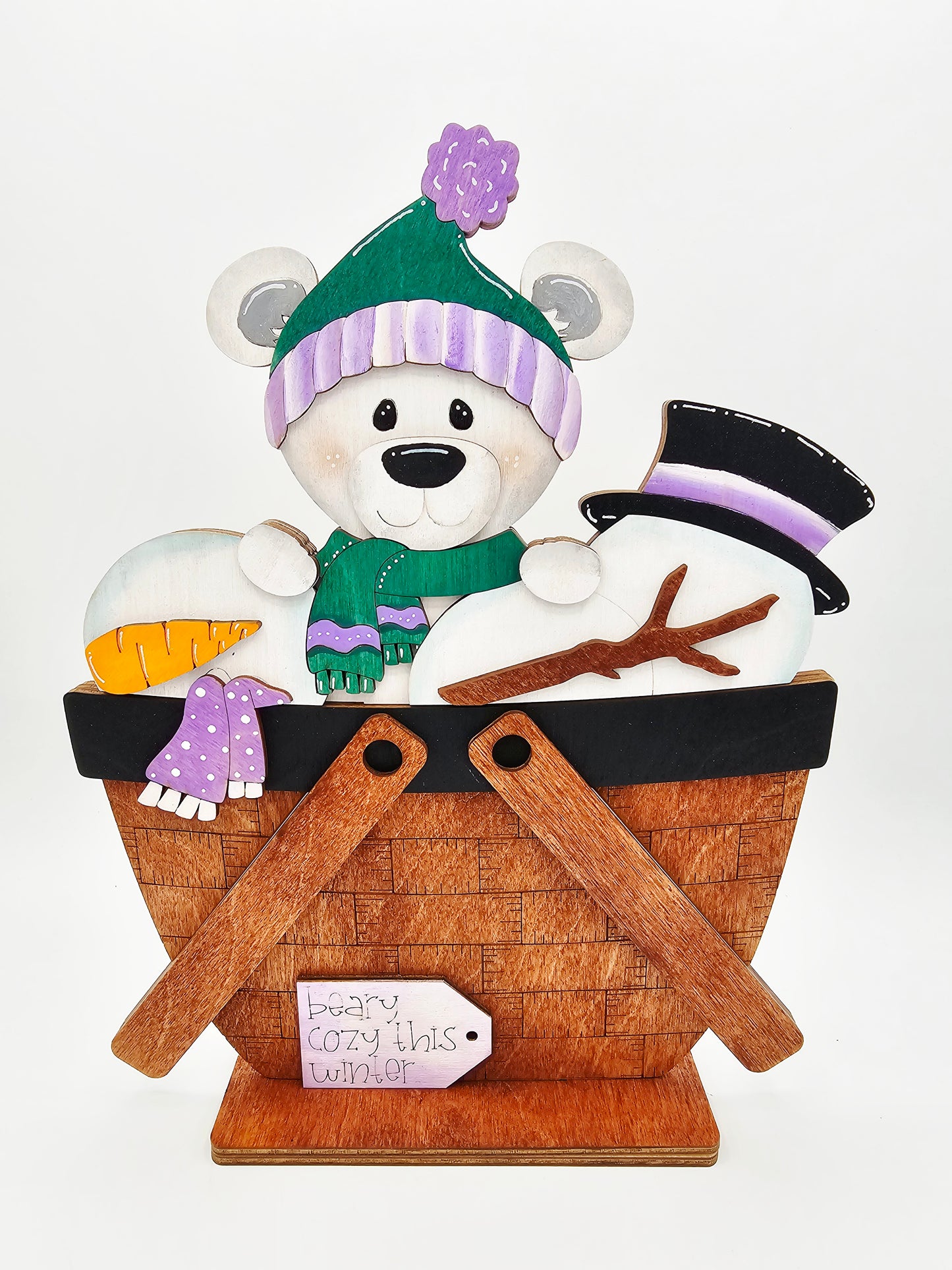 Winter Bear Basket - Large