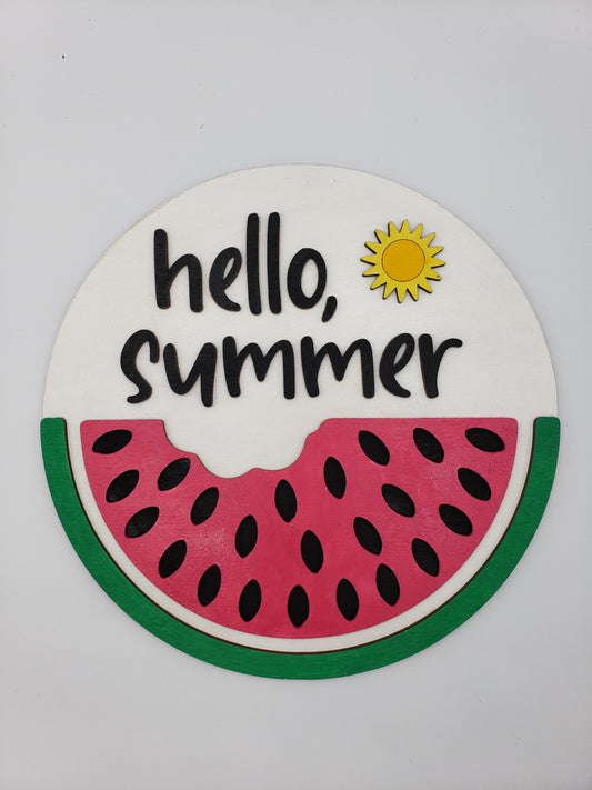 PAINTED - Hello Summer Watermelon