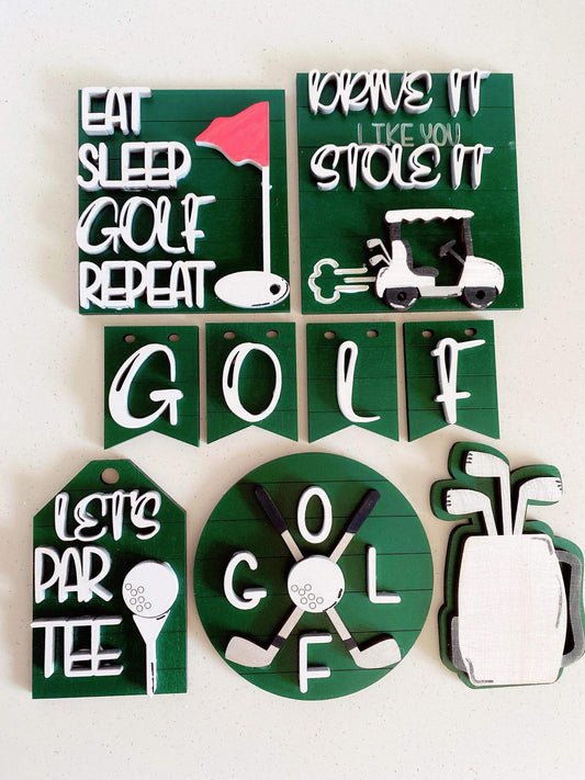 Golf Tiered Tray Set